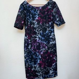 Donna Rico Purple Black Lace Overlay Dress 10